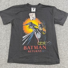 Vintage 1991 Batman Returns T Shirt Youth XL 16/18 Black SSI Movie Deadstock NWT