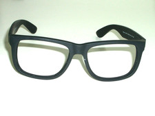 RAY BAN RB4165 JUSTIN 54 16 145 MATTE BLACK SQUARE EYEGLASS/SUNGLASSES FRAMES