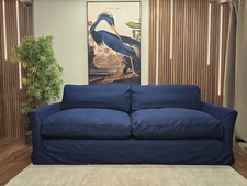 Sofa.com Otto 4 Seater Sofa In Admiral Smart Cotton RRP- £2480 (Breaks Down)