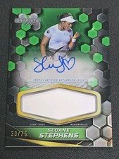 2024 Topps Graphite Tennis GSR-SSS SLOANE STEPHENS Signature Relic Card Green 