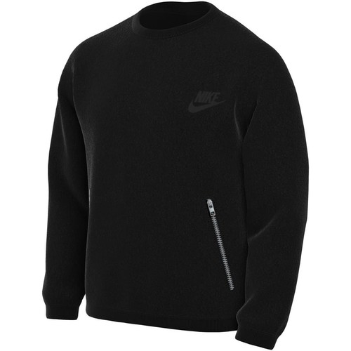 NUEVO $90 NIKE CLUB POLAR + SHERPA INVERNALIZADO CREW POLAR NEGRO FB8378-010 GRANDE - Imagen 7 de 7