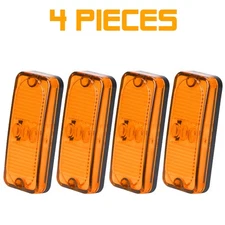 4" LED Light Truck Trailer RV Side Marker Rear Tail Clearance Lamp DRL Red Amber