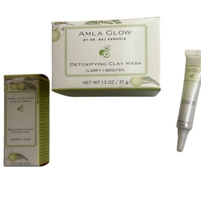 Amla Glow Detoxifying Clay Mask + Rejuvenating Youth Oil + Eye Cream