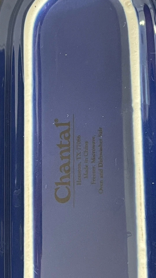 Plato de mantequilla de cerámica Chantal soporte con tapa azul horno lavavajillas apto para microondas Foto 4 de 4