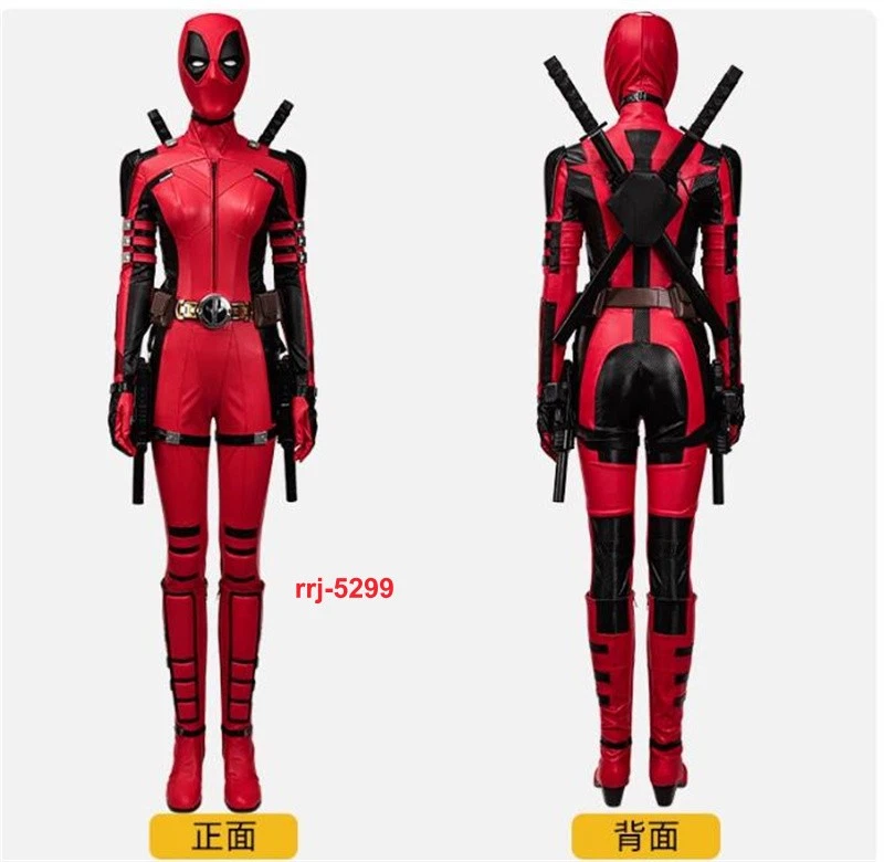 Deadpool 3 Lady Deadpool Wanda Wilson Cosplay Costume Jumpsuit Outfits Halloween - Image 4 of 4