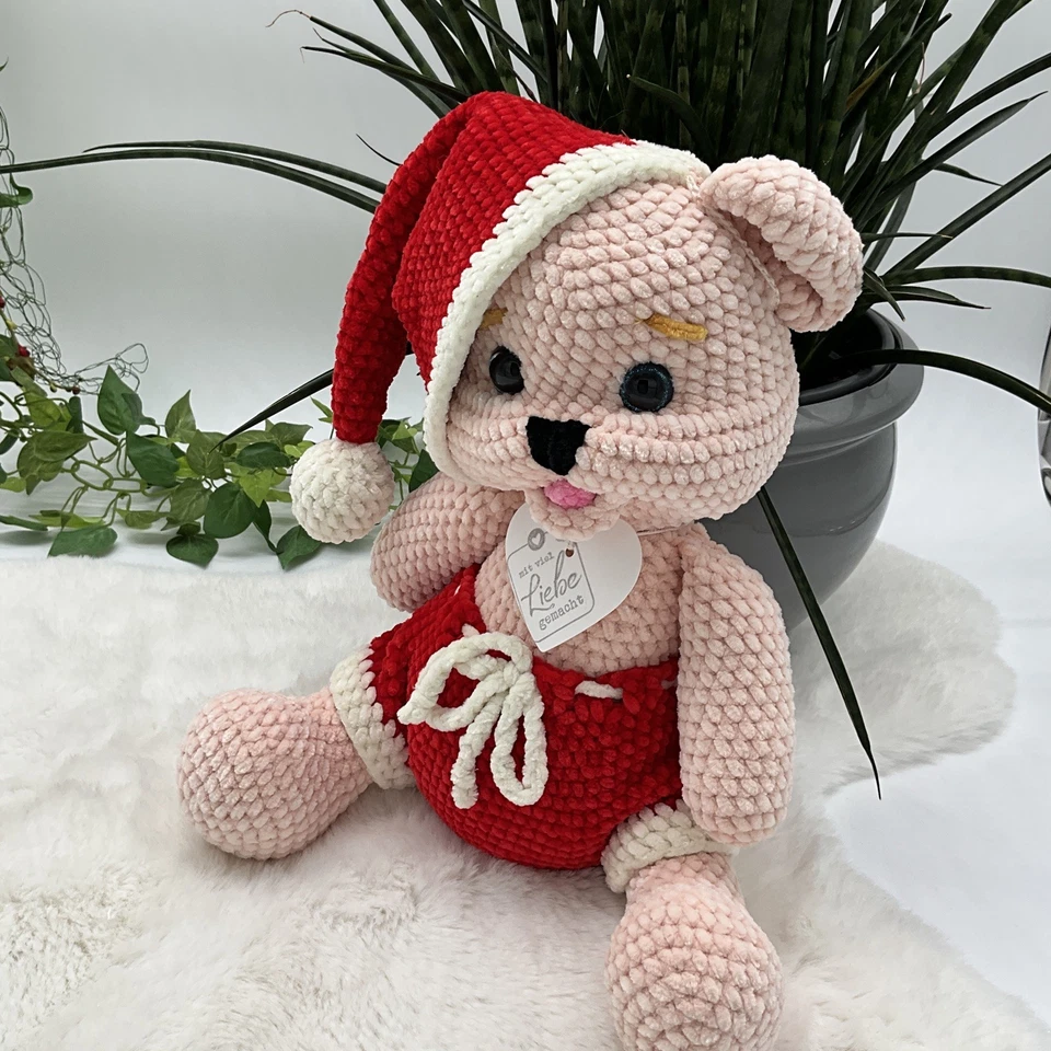 Häkeltier Kuscheltier Häkelarbeit Amigurumi gehäkeltes süßes Bärchen - Bild 3 von 4