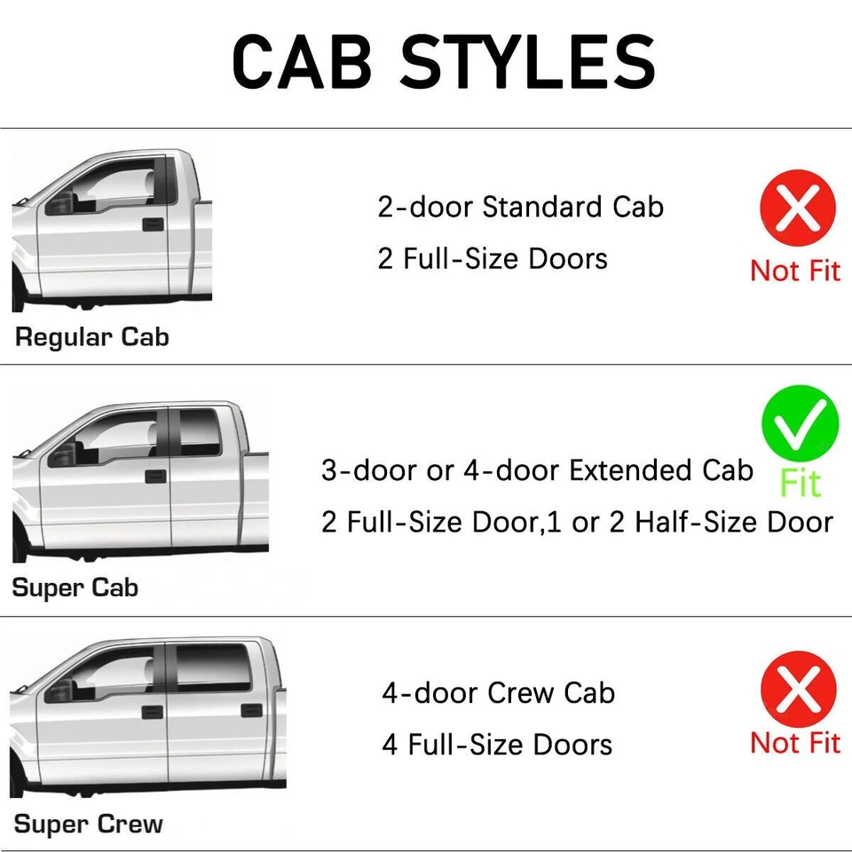 Smoke Window Vent Visor for 1999-2009 Mazda B2300 B2500 B3000 B4000 Extended Cab Foto 3 de 4