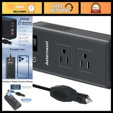 200W Portable Car Power Inverter 12V to 110V, Ideal for Vehicles  Travel