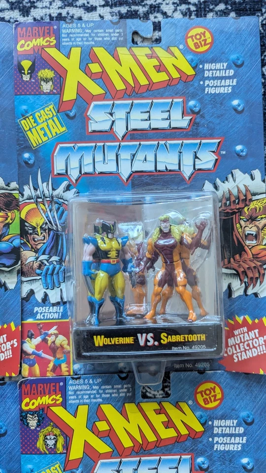 LOTE DE 4 FIGURAS FUNDIDAS A PRESIÓN TOYBIZ X-MEN STEEL MUTANTS NUEVAS EN CAJA Foto 3 de 4