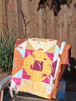 Heather Ross Mermaids quilt handmade original