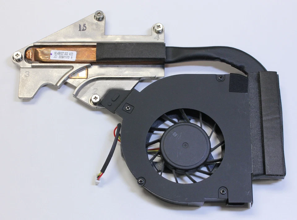 Gateway NV53 MS2285 CPU Cooling Fan with Heatsink 60.4BX06.002 60.4BX07.002 - Image 2 of 2