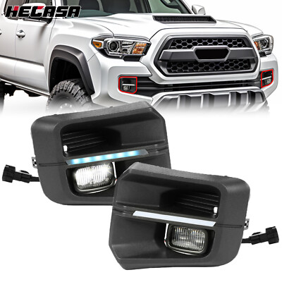For Toyota Tacoma 2016-2023 LED Pair Left + Right Fog Light Lamp Kit Rigid Style