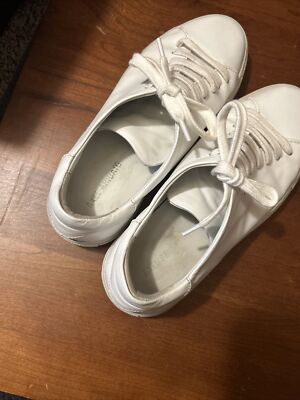 WOMENS AXEL ARIGATO Lace Up LOW WHITE LEATHER SNEAKERS Size