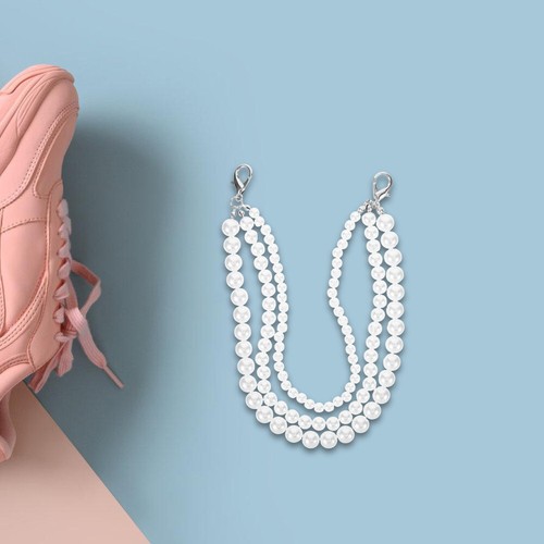 Pearl Shoe Chain Jewelry Boot Charm Decorative Chains for Sneakers - Picture 5 of 12