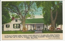 La Casa De La Centinela Adobe postcard Inglewood CA