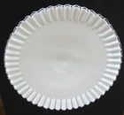 VINTAGE FENTON SILVERCREST 13” RUFFLED EDGE PEDISTAL CAKE STAND UNMARKED rare R3