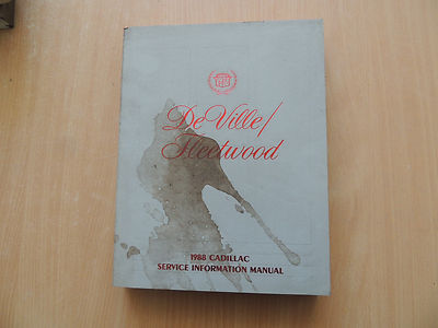 Service manual Cadillac DeVille / Fleetwood 1988 Werkstatthandbuch