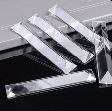 5Pcs 150mm Crystal Triangle Bar Glass Prism Pendant 1 Hole Lamp Chandelier Parts
