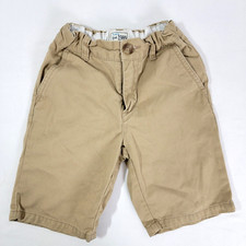Children's Place khaki brown Boy Shorts Size 6 Inseam 7.5" Elastic Waist Zip