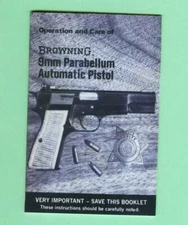 Browning  Model Hi-Power 9mm 1970s  Owners Instruction Manual Reproduction