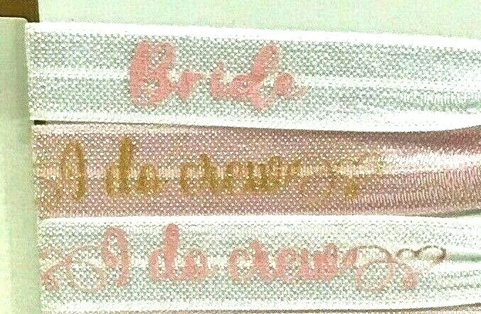 Bridal Hair Ties Will You Help Me Tie The Knot 6pc Bridesmaid Wedding I Do Crew - Image 3 of 3