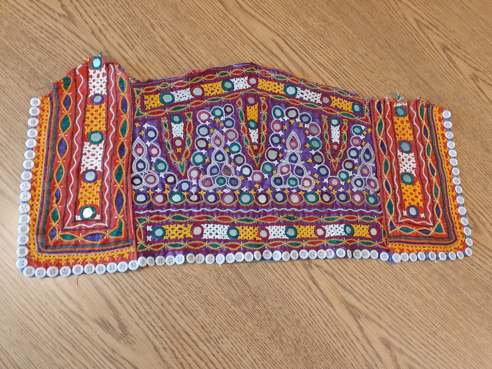 Patchwork Quilt Embroidered Handmade Panel Mirror… - image 18