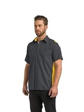 2 Red Kap Men's Short Sleeve Performance Plus Shop Shirt with OilBlok Technology