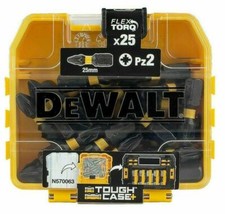 Dewalt 25Pc PZ2 Impact Extreme Torsion Screwdriver Bit Set FLEXTORQ Case Pozi