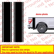 2 x Truck Bed Side Racing Stripes Vinyl Decal Universal Size Fits F-150 Pickup