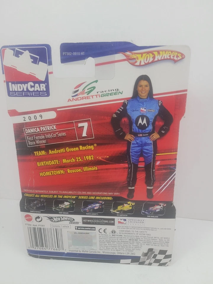 Danica Patrick No. 7 Motorola 2009 Series 1:64 IndyCar Hot Wheels Die Cast Car Foto 4 de 4