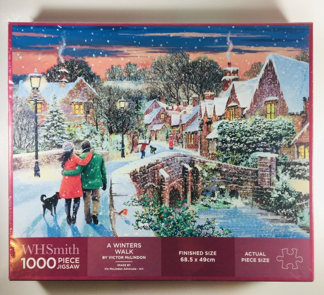 WHSmith 1000 Piece Jigsaw Puzzle A WINTERS WALK Image by Victor McLindon eBay
