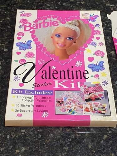 Mello Smello BARBIE VALENTINE STICKER KIT Vintage 1992 Complete and Unused - Picture 2 of 8