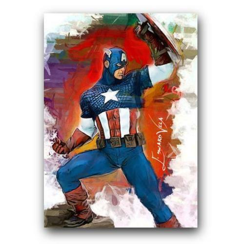 キャプテンアメリカ　スケッチカード 2015 CAPTAIN AMERICA ORIGINAL PRINT 20/25 ART SKETCH CARD