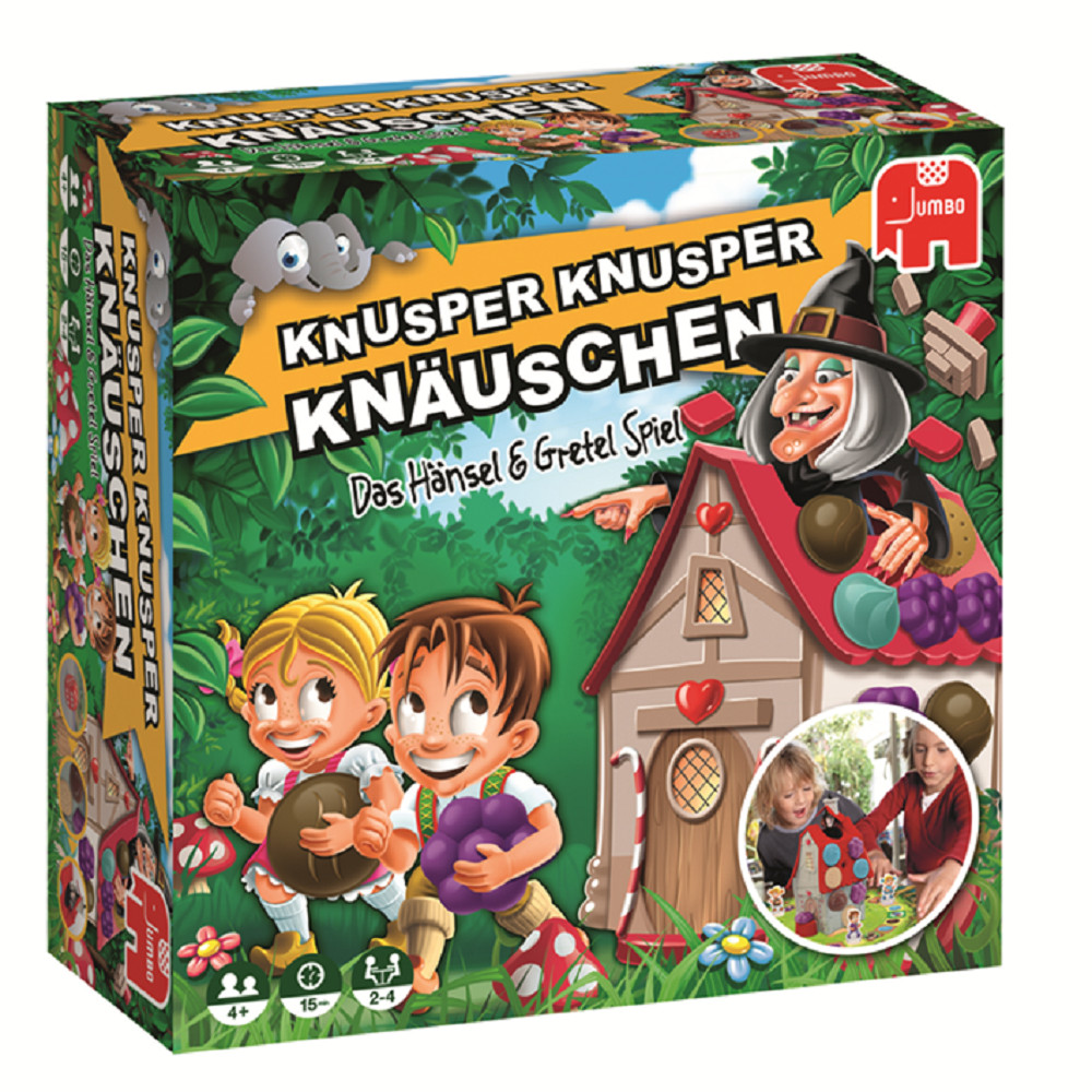 JUMBO 19713 Knusper Knusper Knäuschen, Familienspiel