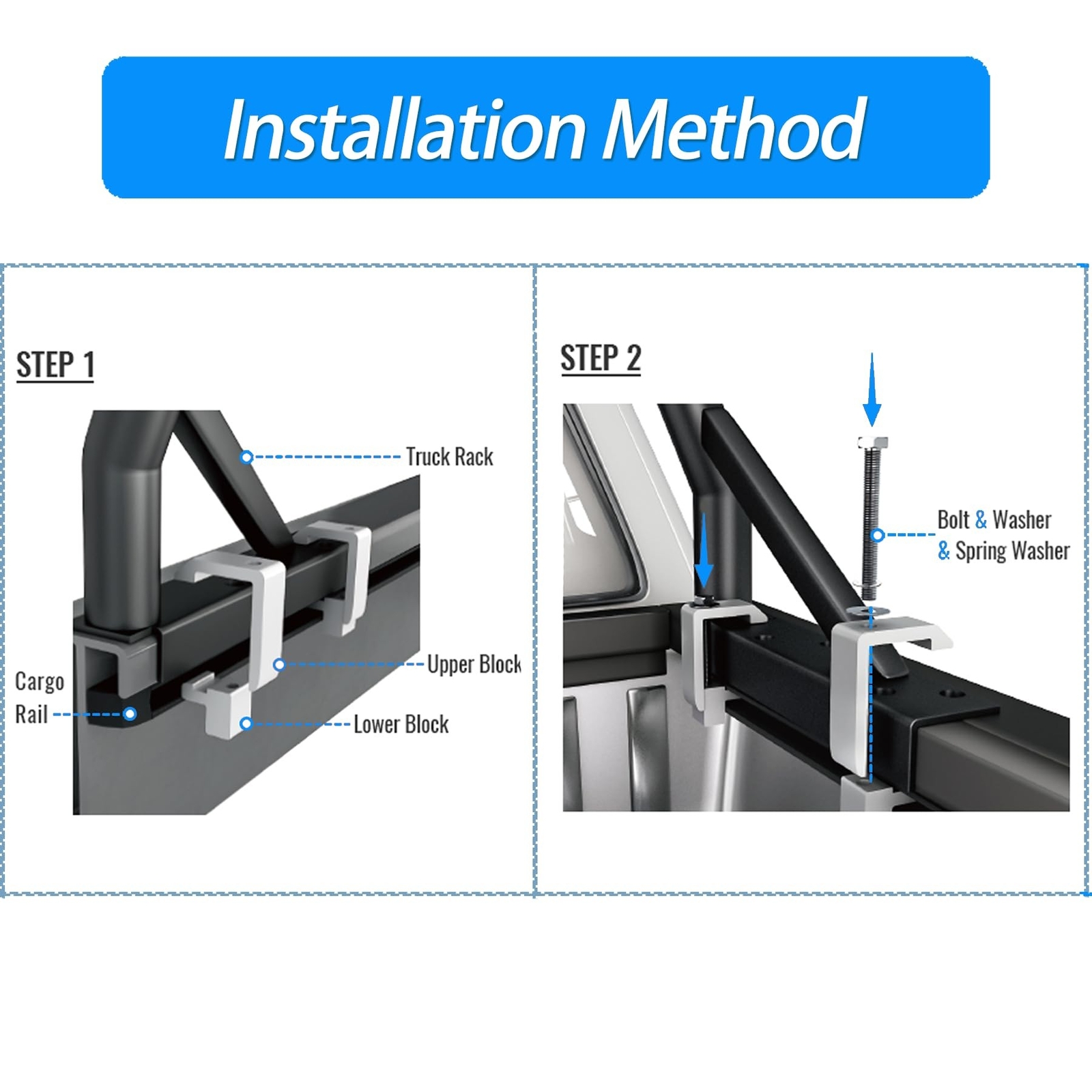P-AC-04N Utility Track System Mounting Clamp for Toyota Tacoma/Tundra Truck C...