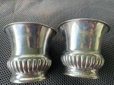 EDWARD BARNARD & SONS London 1906 - 2 Silberbecher Ltd Silver Beaker Or Goblet