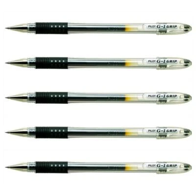 [BLGP-G1-5-B-5] PILOT Lot de 5 Stylos à bille G1 GRIP pointe fine encre gel n...