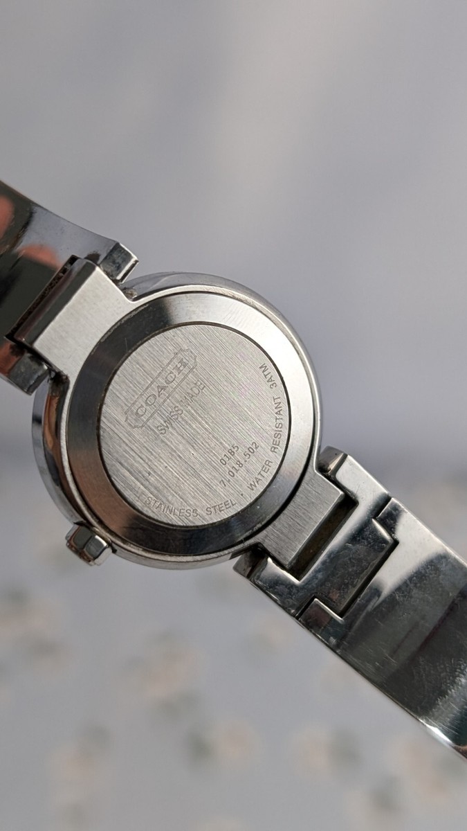Vintage Coach Arden Bangle Watch Black Dial CC Signature Print Model 0185 0000000.7349708a.jpg main image 4