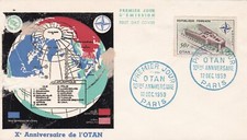 FRANCE 1959 FDC 10 ANNIVERSAIRE DE L'OTAN YT 1228
