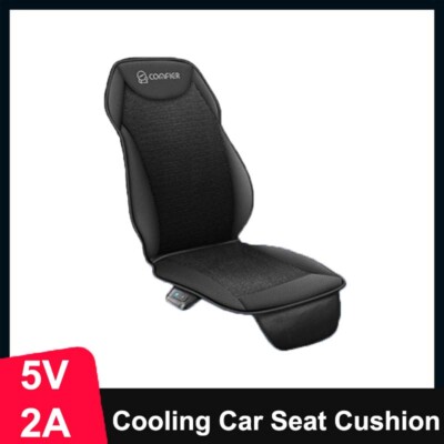 Black Cooling Car Seat Cushion Cooler 12V Adjustable Car Seat