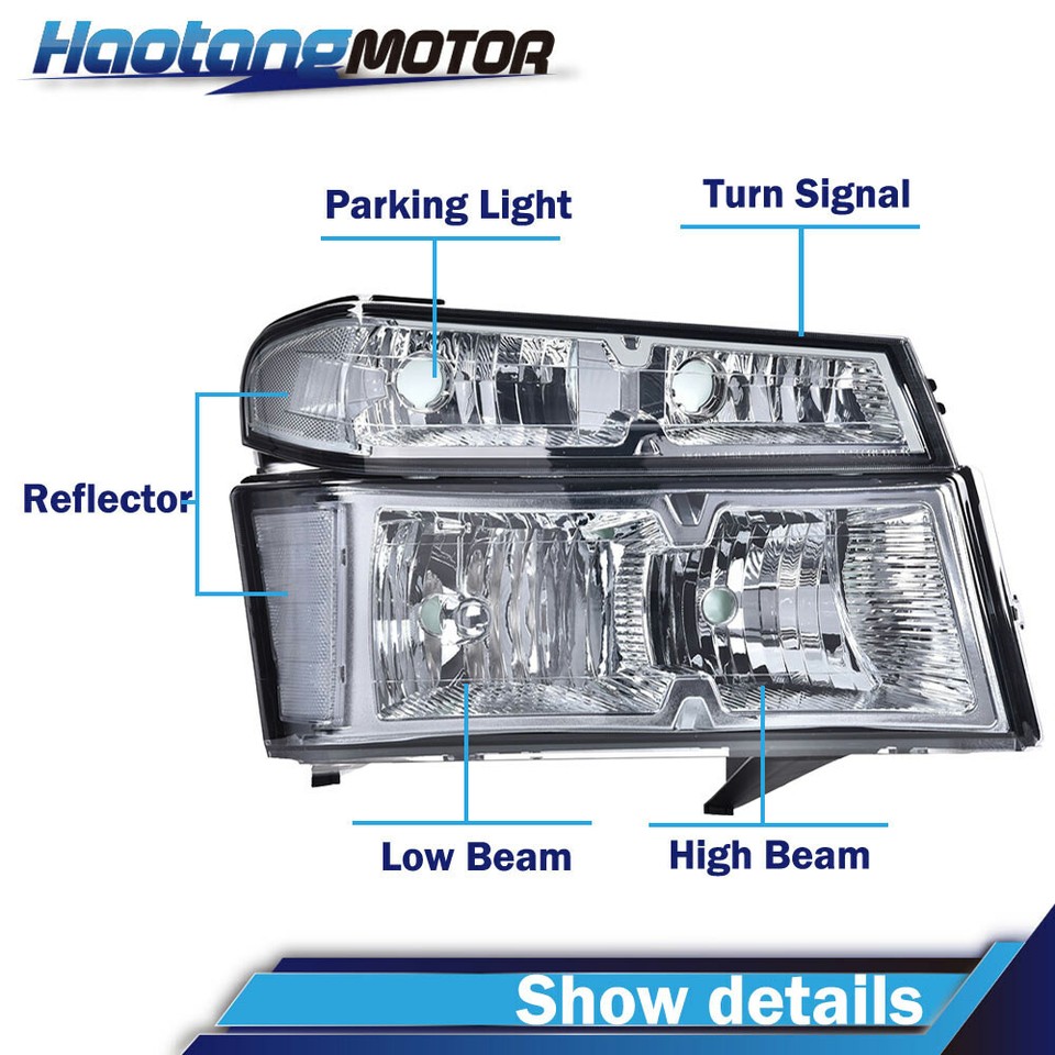 Bumpers & Parts For GMC Canyon Fit 04-12 Chevy Colorado | GMC Canyon Truck Clear Headlights Tail Li Headlight Assemblies For 2019 GMC Canyon - Foto 9