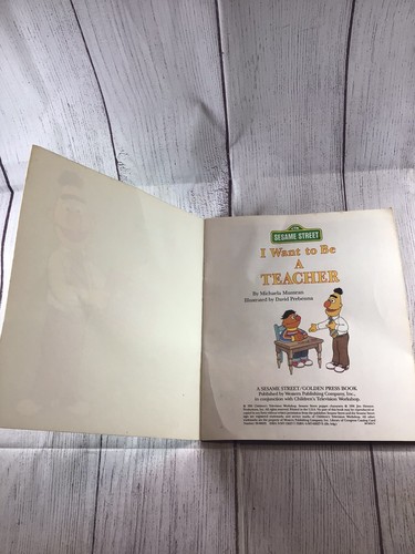 Sesame Street: I Want to be a Teacher Paperback 1991 Vintage Bert Ernie - Imagen 12 de 21