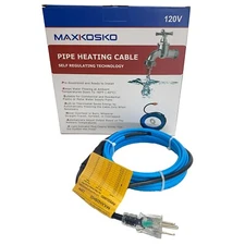 MAXKOSKO Automatic Heating Cable For Water Pipe Freeze Proof Tape 3ft to 40 ft