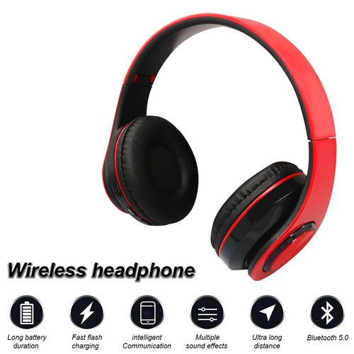 Bluetooth Wireless Headphones On Ear Foldable Rechargeable Headset w/ Microphone - Picture 4 of 23