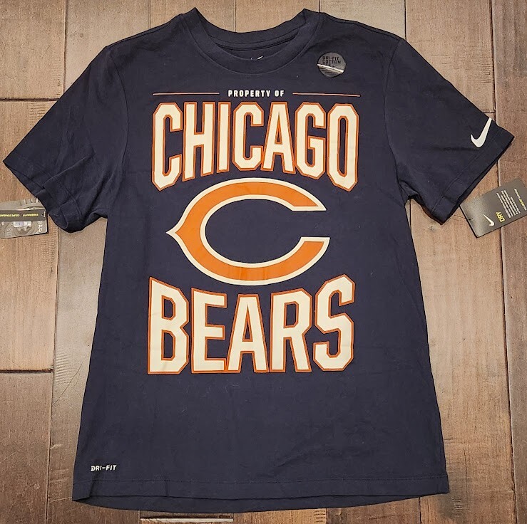 Nike Property of Chicago Bears Navy Shirt Men's Medium AR5994