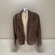Size 14 Petite L.L. Bean Women’s Brown Corduroy 3 Button Jacket, Excellent.