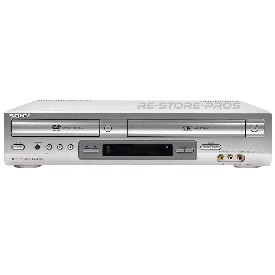 Sony SLV-D300P DVD VCR Combo Player VHS Hi-Fi Stereo w/ Analog TV Tuner - Image 3 of 4