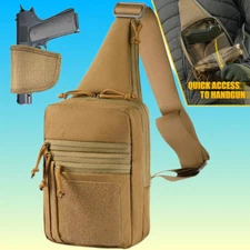 US Tactical Handgun Shoulder Bag Chest Pack Concealed Carry Holster for Handgun
