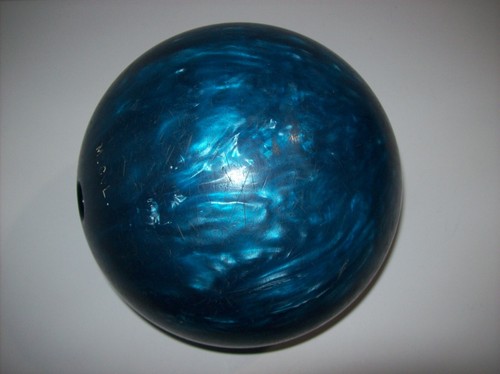 Vintage Brunswick Crown Jewel Bowling Ball Blue Swirl, + Brunswick Bowling Bag - Picture 18 of 18