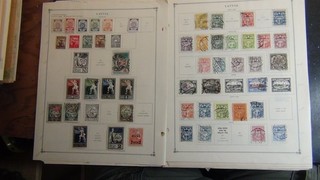 Stampsweis Latvia stamp collection on various pages est 211 stamps